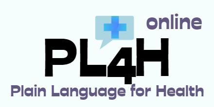 graphic with Plain Language for Health logo