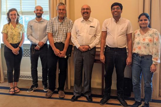 Tufts Postdoctoral Association group photo with President Kumar