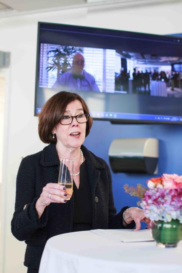 Dean Helen Boucher at the El-Bermani Advanced Anatomy Lab dedication event.