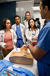 Interns and fourth-year medical students at Tufts Clinical Skills and Simulation Center