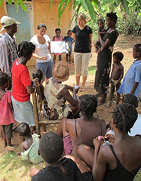 Tufts Medical students and Masters in Public Health students leading a public health project in Milot