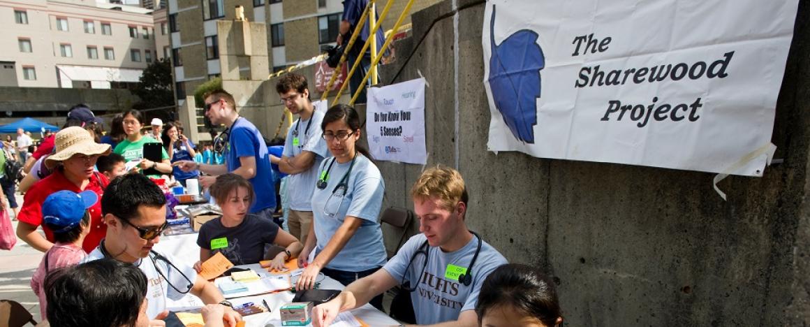 Sharewood volunteers at a Chinatown community event