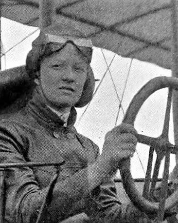 Bessica Faith Medlar Raiche, M1903, in biplane