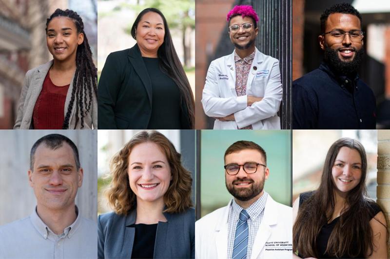 Collage of headshots of featured students