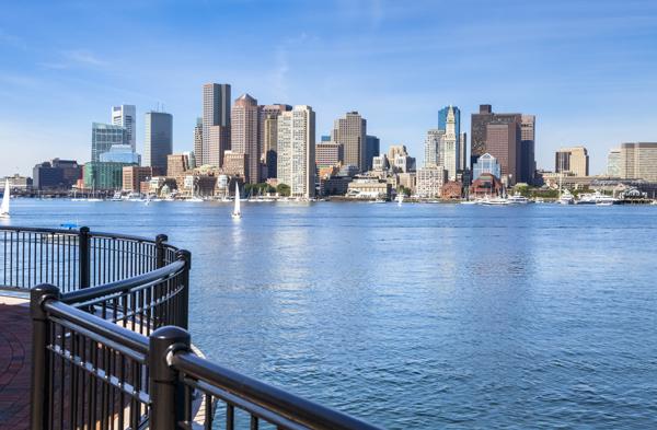 View of Boston skyline and Greater Boston Area