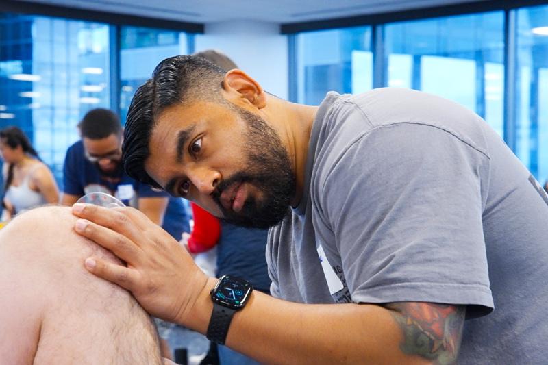 Singh during DPT lab in Seattle