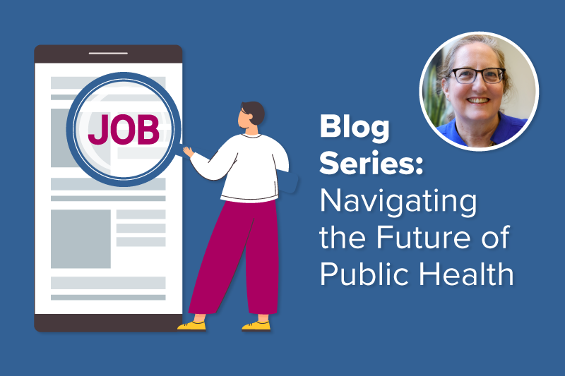 Navigating the Future of Public Health graphic about careers