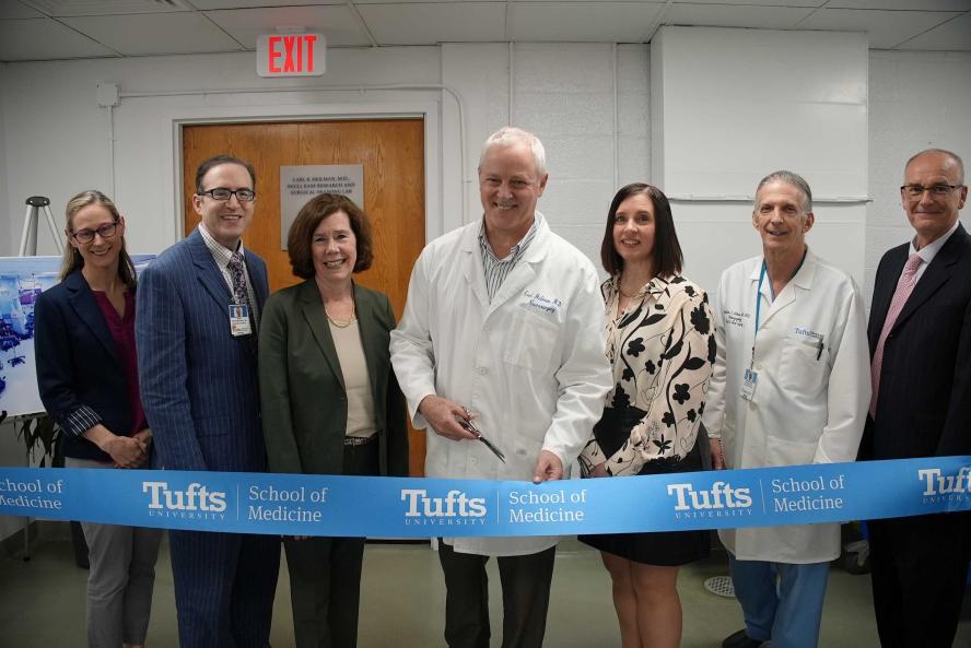 The ribbon cutting of the Heilman Skull Base Lab