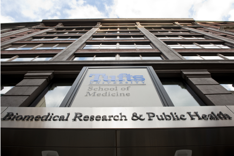 Tufts School of Medicine Biomedical & Public Health sign