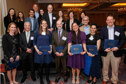 A group photo of faculty that received the distinguished career award