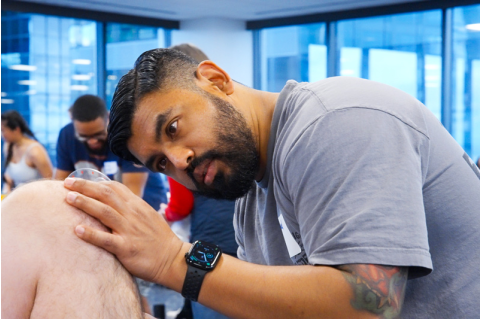 Singh during DPT lab in Seattle