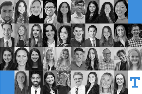 Collage of headshots of featured students