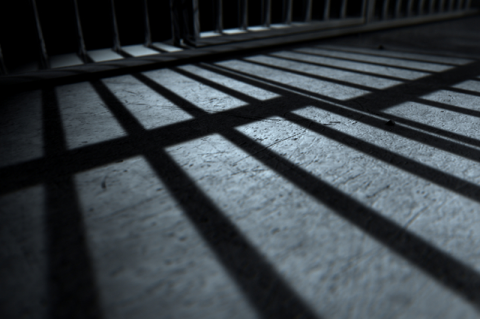 Shadow of prison bars