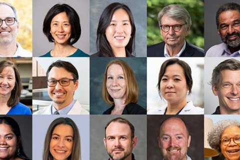 a collage of photos of some of the winners of faculty awards in Spring 2025