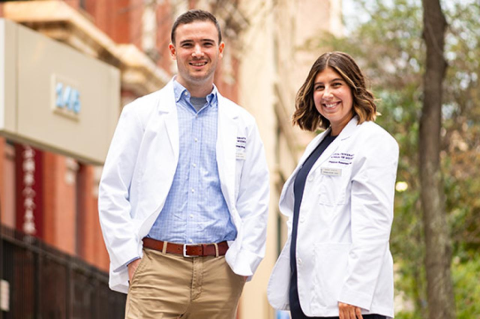 Brian Quinn, PA24, and Andie Cuff, PA25, students in the Physician Assistant program